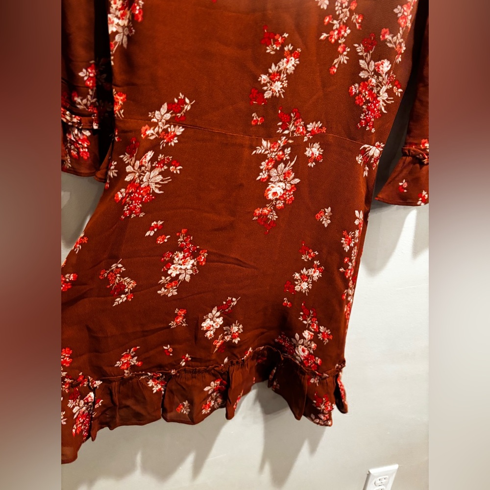 Reformation Brown Floral Mini Dress - Picture 4 of 13